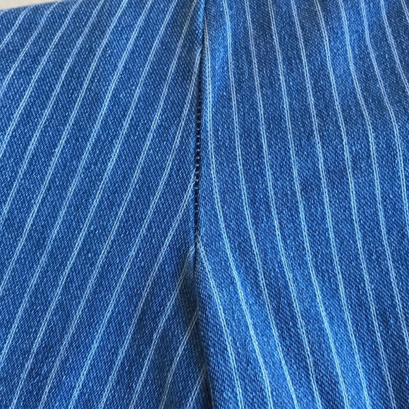 Natural Reflections blue & white vertical-striped pull-on pants, size XL - Picture 5 of 8